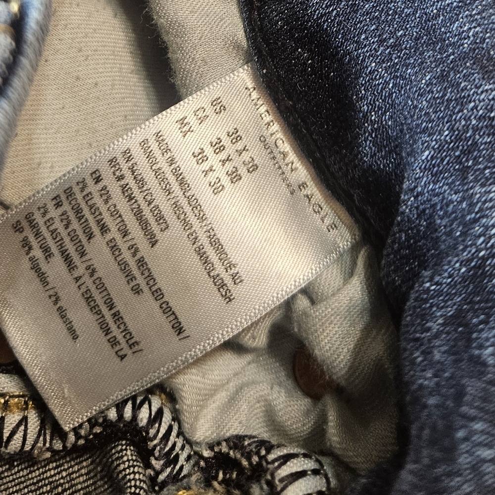 American Eagle AirFlex+ Bootcut Jeans 38x30 Blue Stretch - Picture 9 of 9